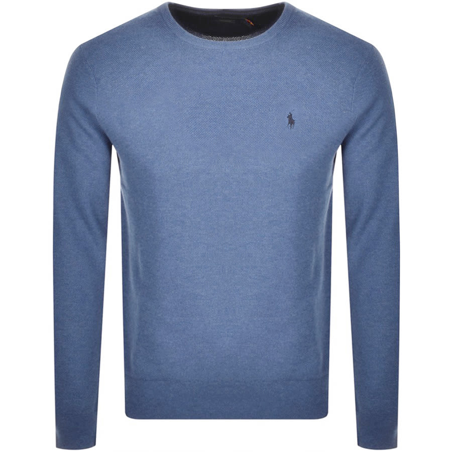 Alternative Image for ProductRalph Lauren Crew Neck Knit Jumper Blue1